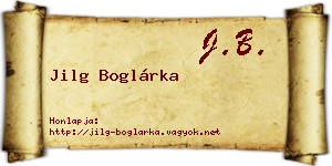 Jilg Boglárka névjegykártya